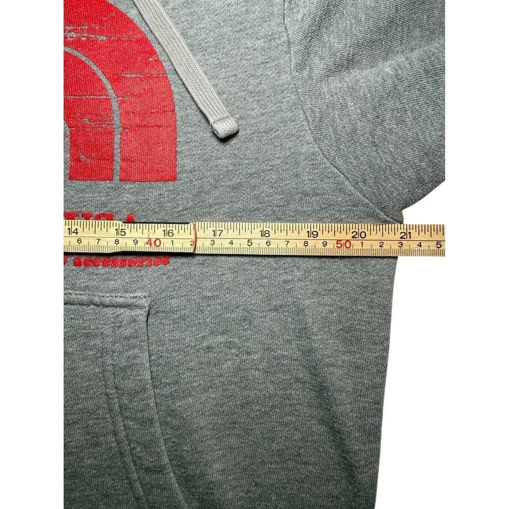 The North Face Berkeley Calif‎ USA Gray Red Logo Hoodie Sweatshirt Mens Small